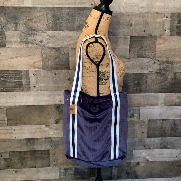 PINK Victoria’s Secret Velour tote with striped handles - Picture 15 of 15